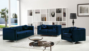 Izzy Channel Tufted Velvet Living Room Collection in 4 Color Options
