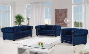 Bowie Tufted Velvet Living Room Collection in 4 Color Options