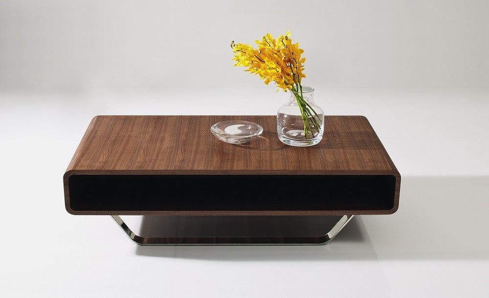 Pocket Coffee Table in Walnut Veneer Finish