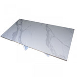 Modern Ceramic Extendable Dining Table in Black or White