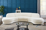 Rosanna 3 Piece Velvet Sectional in 6 Color Options