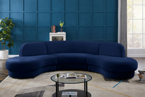 Rosanna 3 Piece Velvet Sectional in 6 Color Options