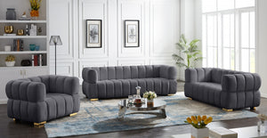 Gwenette Velvet Living Room Collection in 5 Color Options