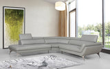 Modern Italian Leather Sectional in White or Grey