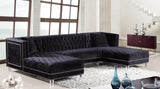 Minda Tufted Velvet Double Chaise Sectional in 4 Color Options