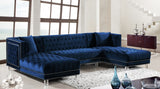 Minda Tufted Velvet Double Chaise Sectional in 4 Color Options