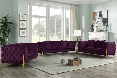 King Tufted Velvet Living Room Collection in 6 Color Options