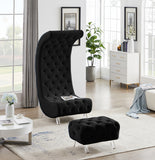 Curved Tufted Velvet Accent Chair in 6 Color Options