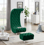 Curved Tufted Velvet Accent Chair in 6 Color Options