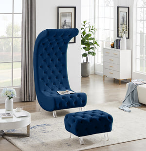 Curved Tufted Velvet Accent Chair in 6 Color Options