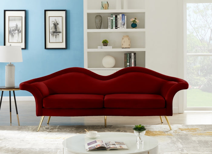 Lips Velvet Living Room Collection in 5 Color Options