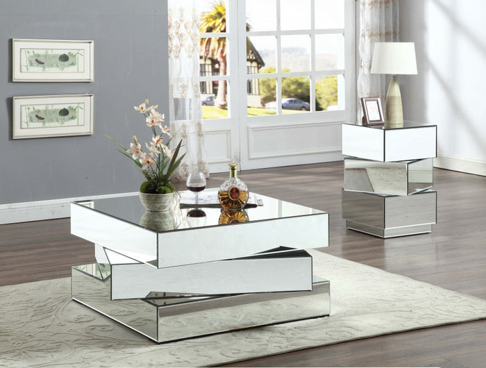 Havana Stacked Mirrored Occasional Tables Collection