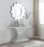 Nessa Mirrored Geometric Design Console Table