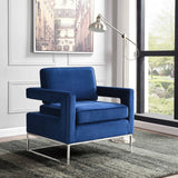 Noel Velvet Accent Chair in Black, Navy or Grey