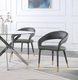 Dee Cream Faux Leather Dining Chair in 4 Color Options