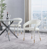 Dee Cream Faux Leather Dining Chair in 4 Color Options