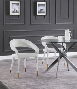 Dee Cream Boucle Fabric Dining Chair