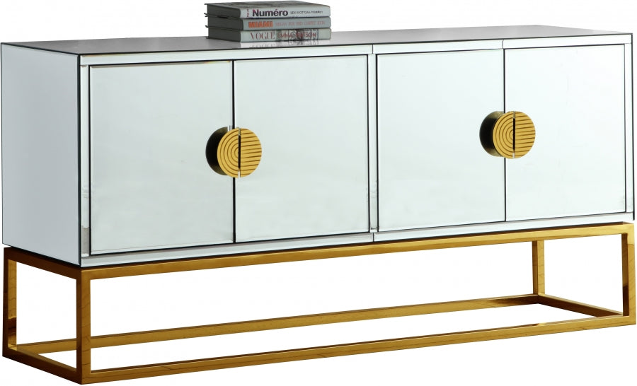 Arabella Mirrored Sideboard in Chrome or Gold Frame