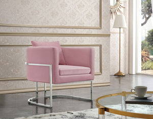 Peppa Velvet Accent Chair in Pink, Black, Grey or Navy