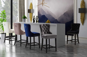 Mika Tufted Counter Height Stool in 5 Color Options