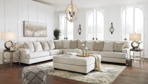 Amina Chenille Fabric Sectional with Track Arms