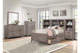 Woody Industrial Storage Platform Bedroom Collection