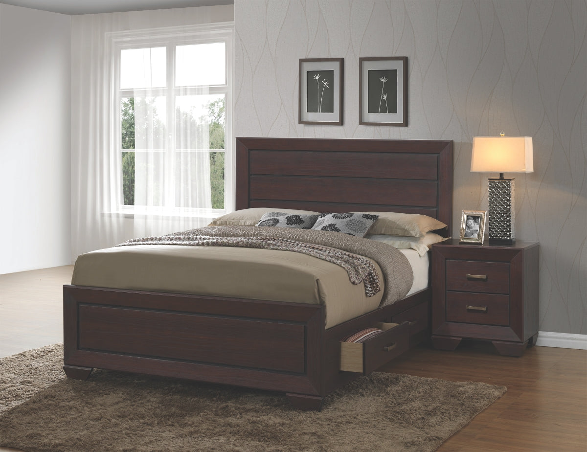 Brooke Dark Cocoa Storage Platform Bedroom Collection