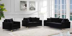 Noah Velvet Living Room Collection in 4 Color Options