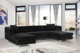 Gill Tufted Velvet Double Chaise Sectional in 3 Color Options