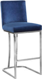 Aida Velvet Counter Height Stool in Black, Navy or Grey