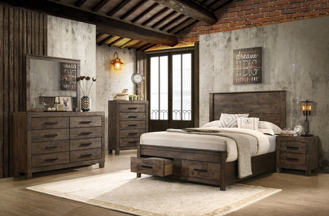 Monet Rustic Storage Bedroom Collection