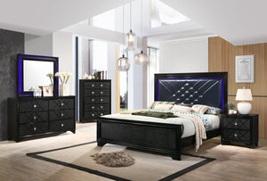 Lupe Glam Bedroom Collection with LED Lights