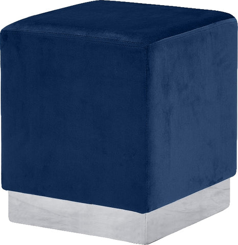 Jackson Velvet Ottoman in Grey, Black or Navy