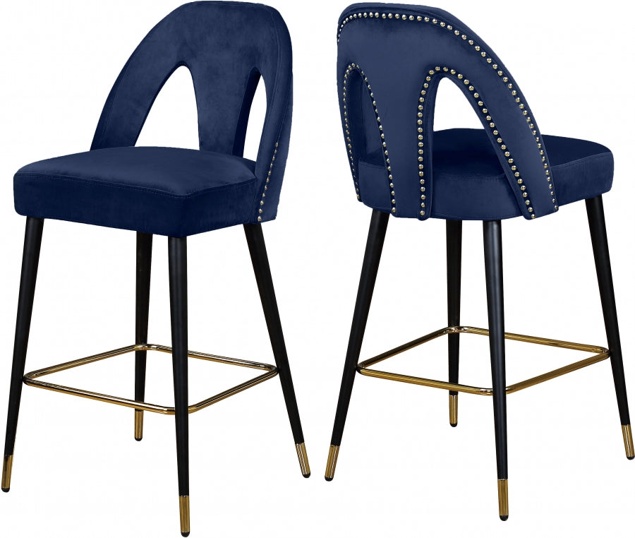 Aleyda Velvet Counter Height Stool in 5 Color Options