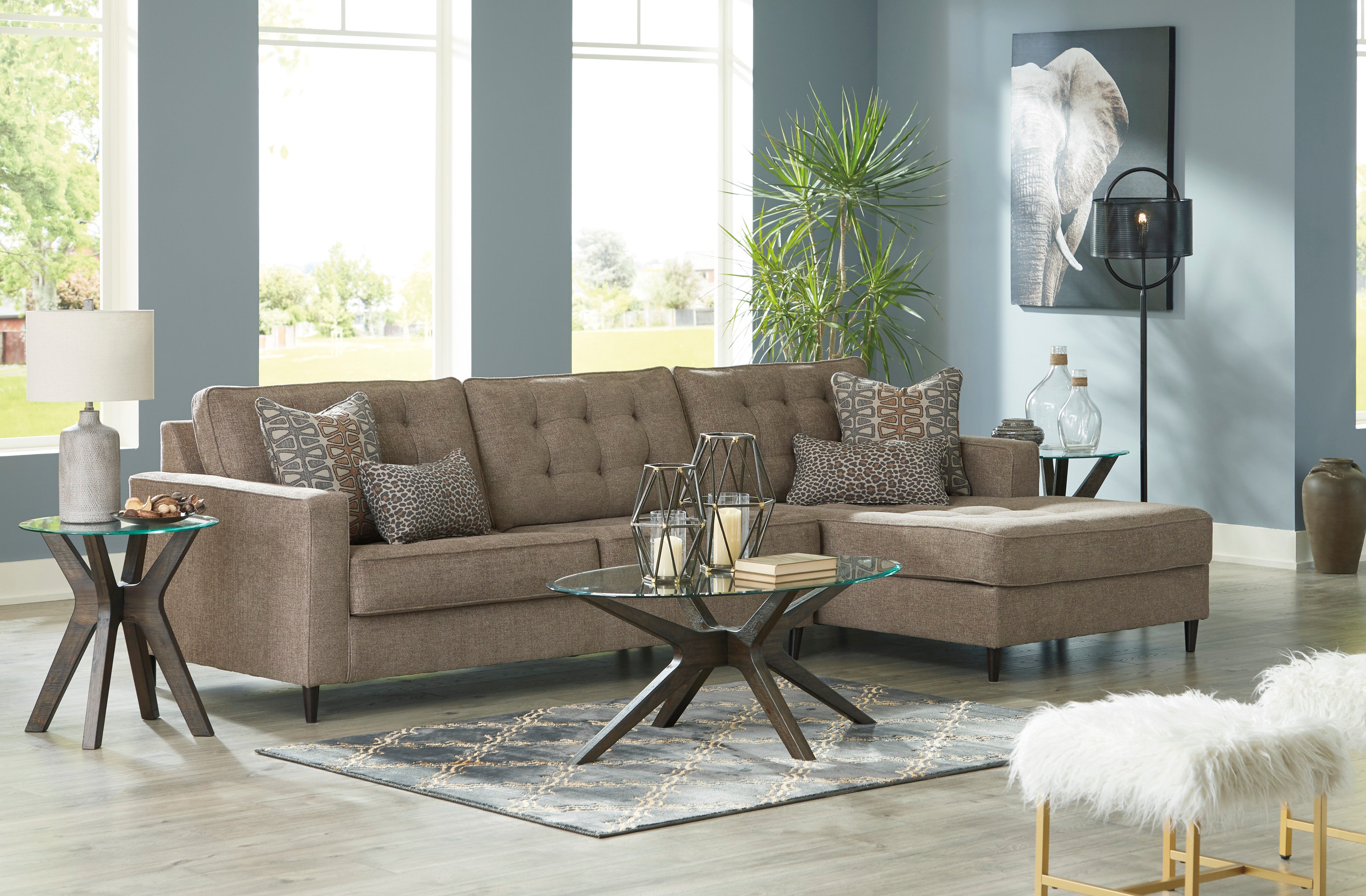 Finn Mid Century Fabric Sectional