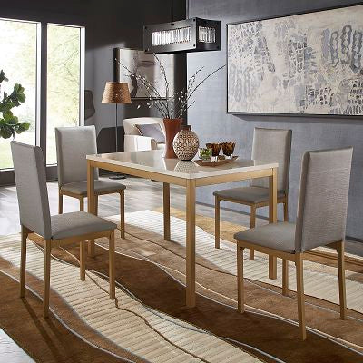 Gold Faux Marble 5 Piece Dinette Set