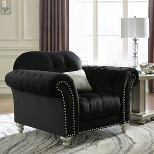 Harriet Black Fabric Living Room Collection