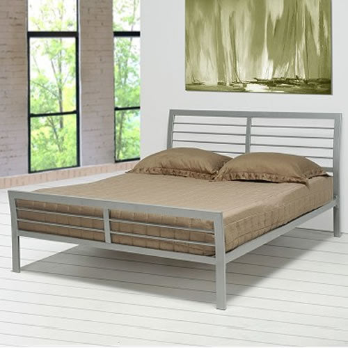 Contemporary Metal Platform Bed