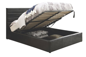 Rivers Black Leatherette Hydraulic Lift Storage Bed