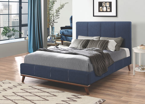 Rita Mid Century Modern Upholstered Platform Bed