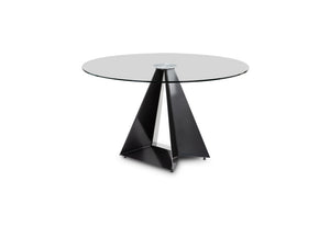 Prism Round Glass Dining Table in 3 Glass Top Sizes