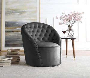 Alessa Tufted Velvet Swivel Accent Chair in 4 Color Options