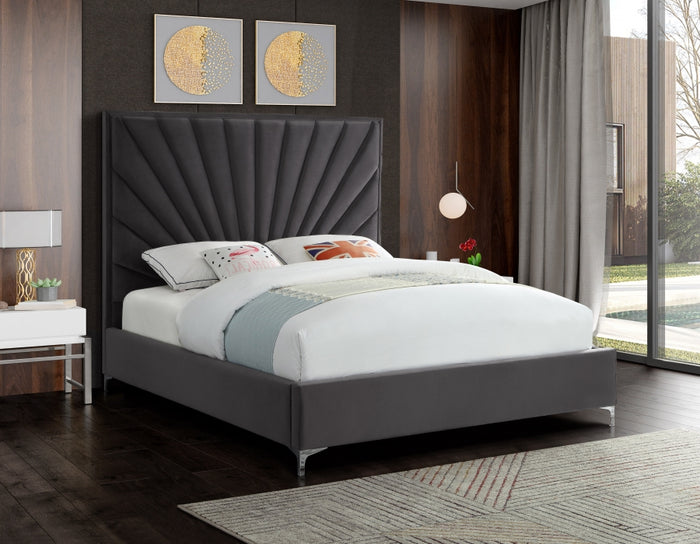 Echo Tufted Velvet Bed in 4 Color Options