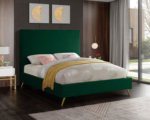 Jovina Velvet Bed in 4 Color Options