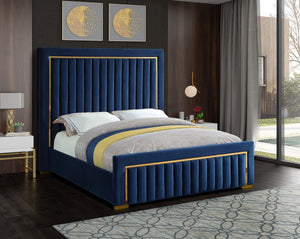 Dolan Velvet Platform Bed in 4 Color Options