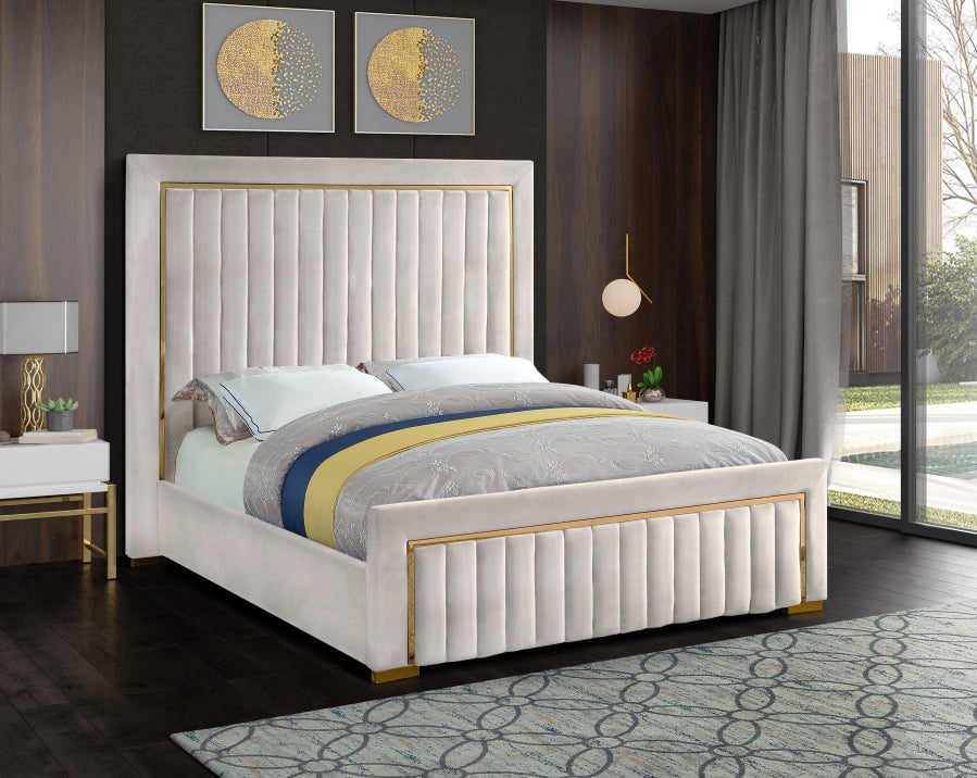 Dolan Velvet Platform Bed in 4 Color Options