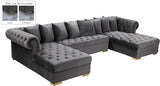 Preston Tufted Velvet Sectional in 5 Color Options