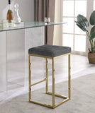 Nick Velvet Stool with Gold Frame in 5 Color Options