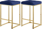 Nick Velvet Stool with Gold Frame in 5 Color Options