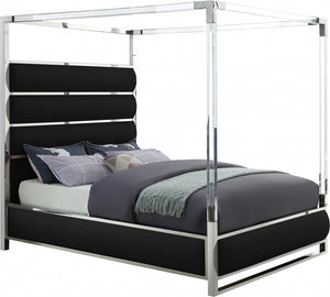 Contemporary Acrylic Canopy Bed in 3 Color Options